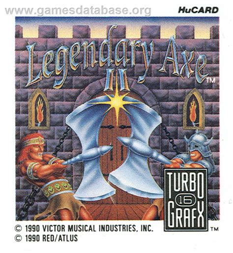 the legendary axe ii nec turbografx 16 artwork cartridge top