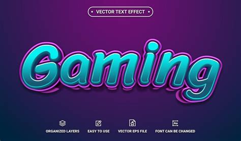 Premium Vector Gaming Editable Vector Text Effect