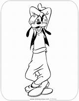 Goofy Coloring Pages Disneyclips Awkward Position sketch template