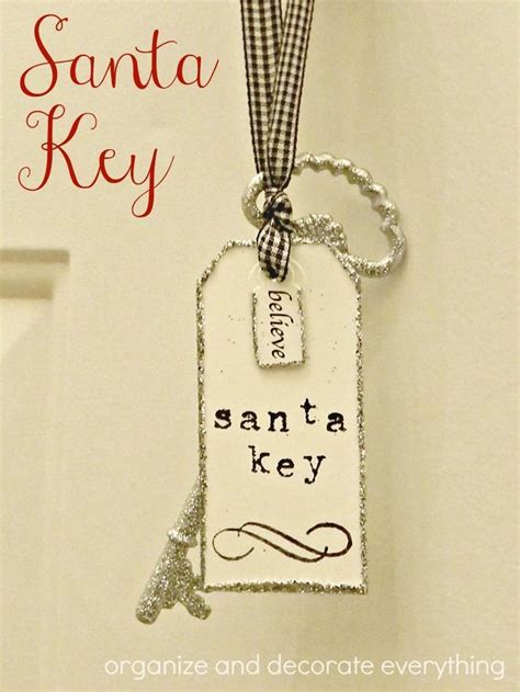 Santa Key Christmas Organization Santa Key Glitter Keys