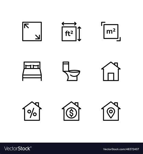 Real Estate Icon Set Property Icons Royalty Free Vector