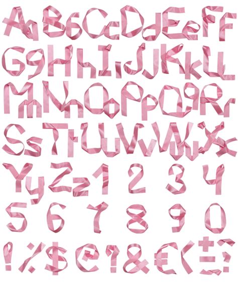 14 Pink Alphabet Font Png Images Pink Ribbon Letter Fonts Red Rose