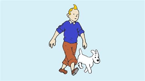 How To Draw Tintin And Snowy Step By Step Cartoon Drawing And