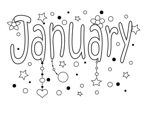 Coloring Pages January Month Coloring Pages