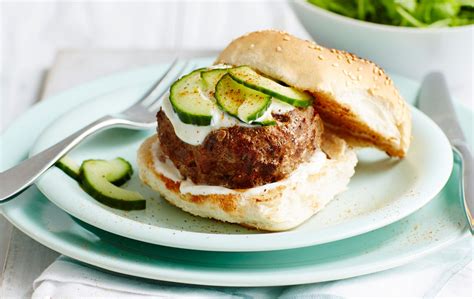 Greek Style Lamb Burgers Greek Recipes GoodtoKnow