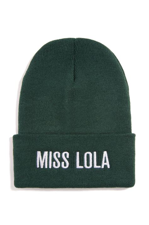 Miss Lola Green Exclusive Miss Lola Beanie Miss Lola