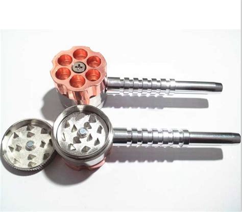 bullet rotating pipe grinder multifunction tobacco metal smoking grinder crusher 14 99