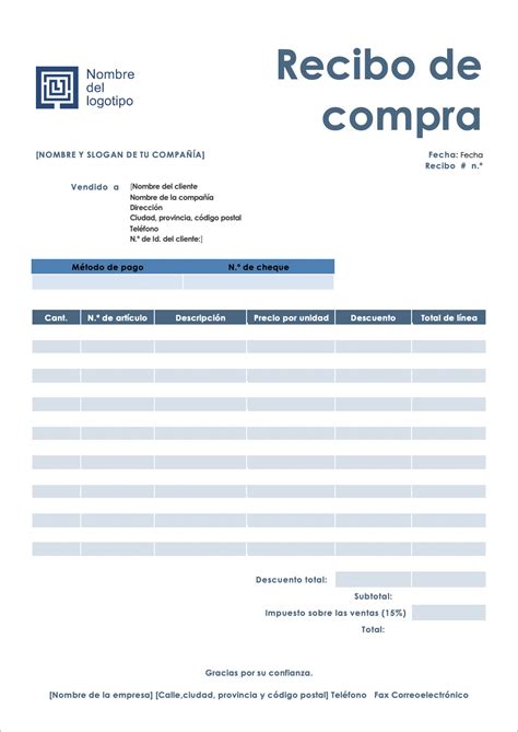 Recibo De Compra Ejemplos Formatos【 2023