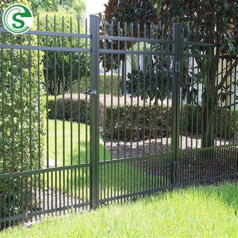 8′ steel panel privacy fence galvanized steel gates and fences prices china steel fence