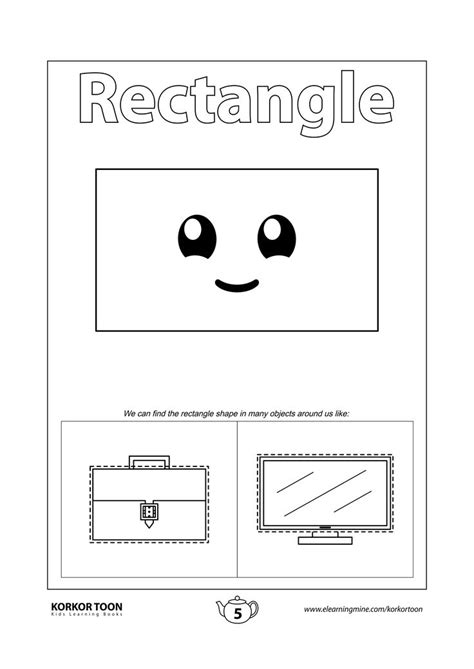 Shapes Coloring Book For Kids Rectangle Shape Page 5 Abc Coloring
