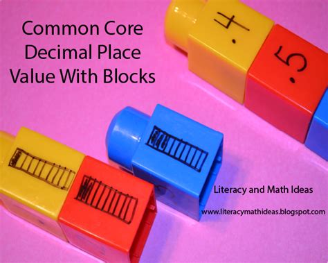 Literacy And Math Ideas Decimal Number Order With Blocks