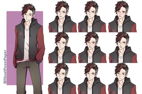 Sprite Pack Male Dark Hair By WitPOP Visual Novel Novel Characters