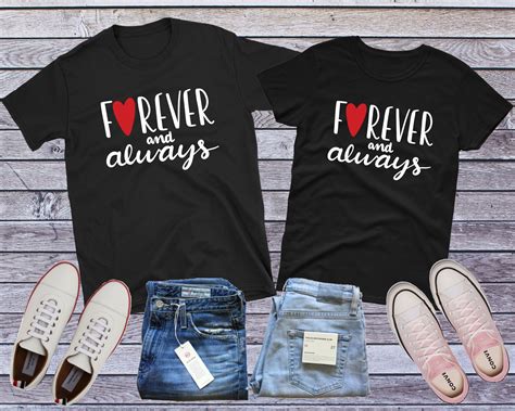 Matching Couple Shirts, Forever and Always, Couple Tees, Engagement ...