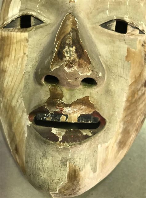 Japanese Okame Ko Omote Noh Theater Mask Edo Period At 1stdibs