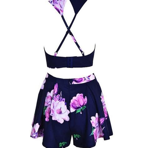 Floral Tank Top And Shorts Two Piece Outfit Bellechic