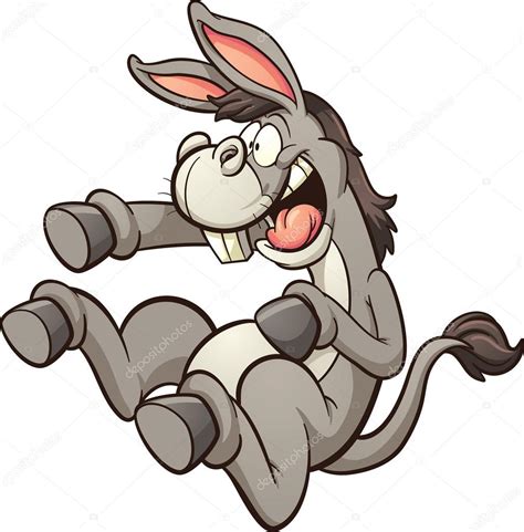 Laughing Cartoon Donkey Stock Illustration By ©memoangeles 91099886