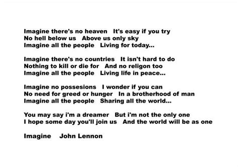 Inspiring John Lennon Quotes Imagine One Of My Favorite Songs