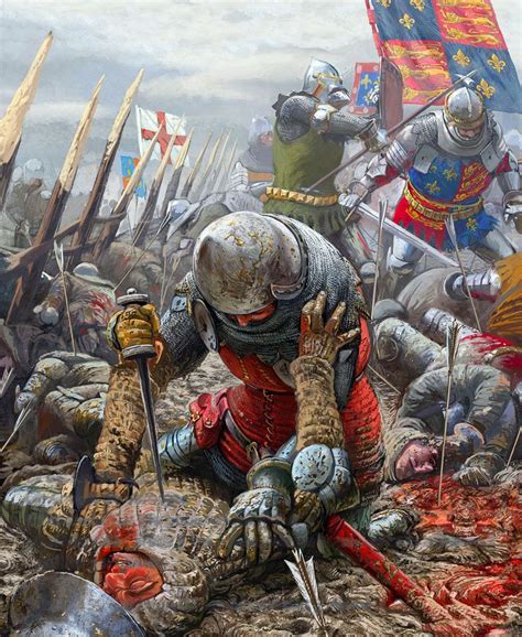 Brutal Hand To Hand Struggle Between English And French Knights In The