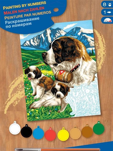 Junior Painting By Numbers St Bernards Paint By Numbers