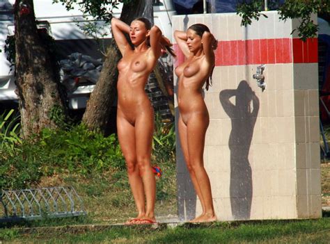 The Nudist Public Showering At The Beach