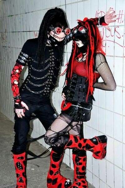 Cyber Goth Couple A Subculture That Derives From Elements Of