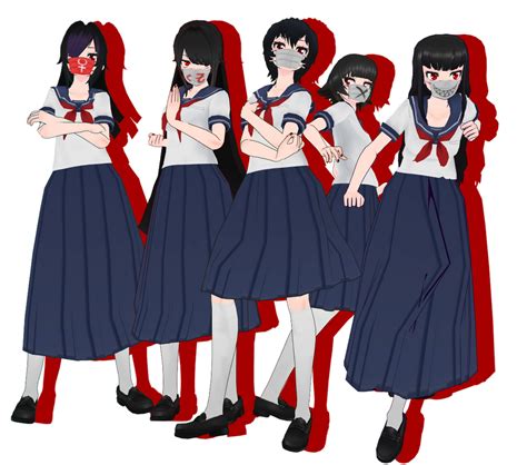 Mmd Yandere Simulator Old Delinquents Dl By Frenchfriestsun On