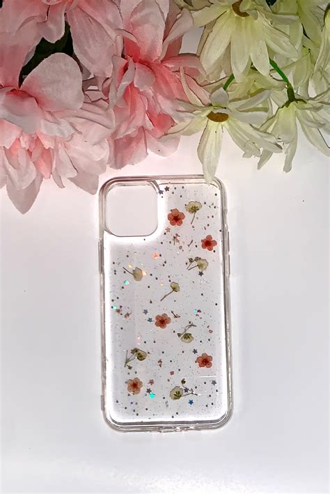 Clear Flower Phone Case Etsy