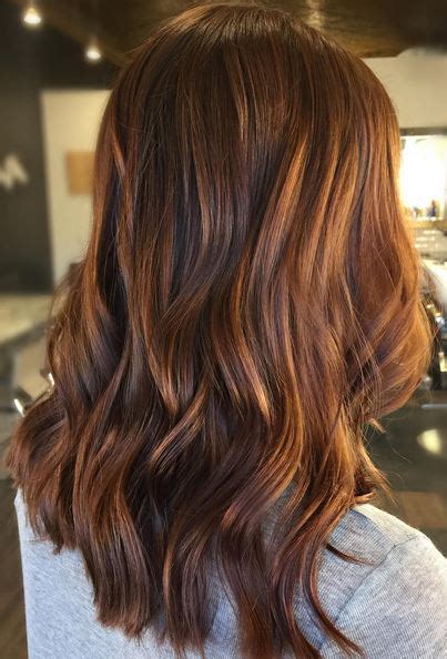 Red highlights on dark brown hair. Mane Interest: Brunette With Red Tones