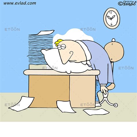 Man Sleeping On His Desk Etoon Cartoons