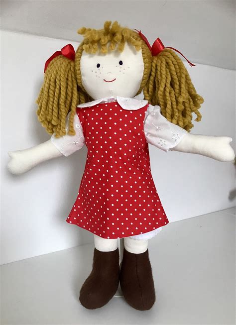 Rag Doll Hand Made Cloth Doll Dressed Doll Etsy Doll Clothes Rag