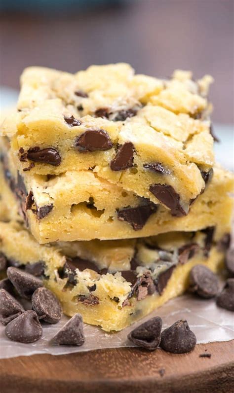 Chocolate Chip Gooey Cake Bars Crazy For Crust