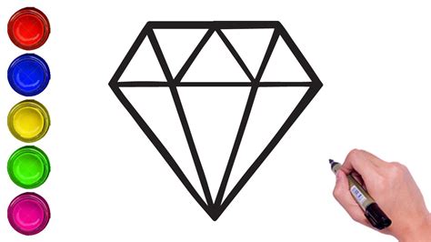 How To Draw Glitter Diamond Easy Step By Step Draw Diamond Glitter