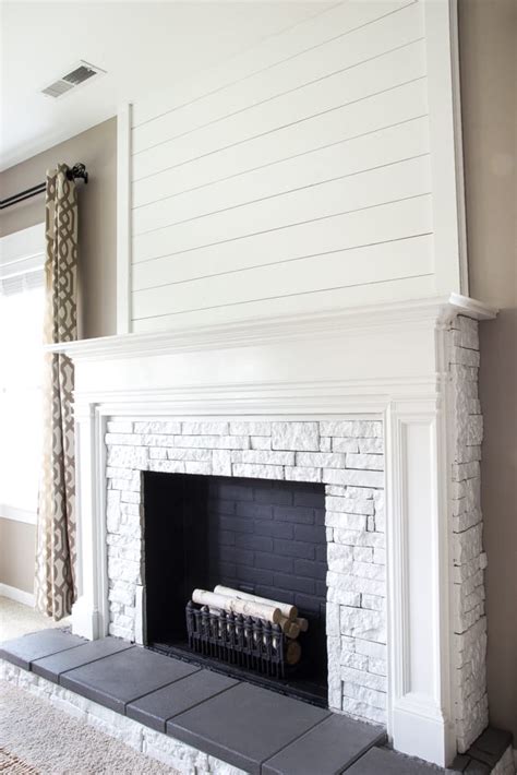 Diy faux fireplace mantel surround. DIY Faux Fireplace Updated - Bless'er House