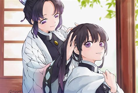 Shinobu And Kanao Trong 2020 Dễ Thương Minh Họa Manga Bướm