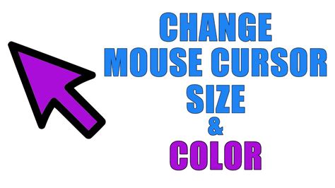 Change Mouse Cursor Size Color Youtube