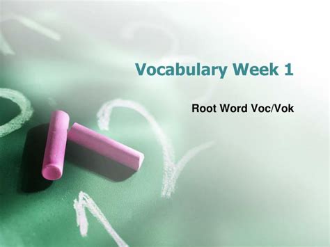 Ppt Vocabulary Week 1 Powerpoint Presentation Free Download Id6843355