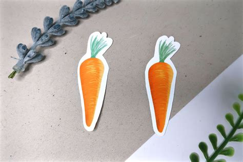 Cute Carrot Sticker Die Cut Sticker Glossy Sticker Matte Etsy