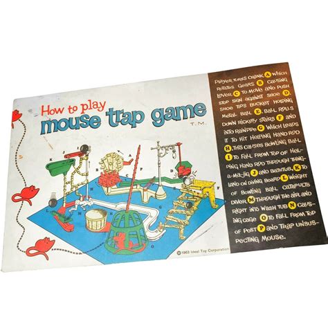 1963 Mouse Trap Board Game Authentic Original Vintage Manual On Ebid