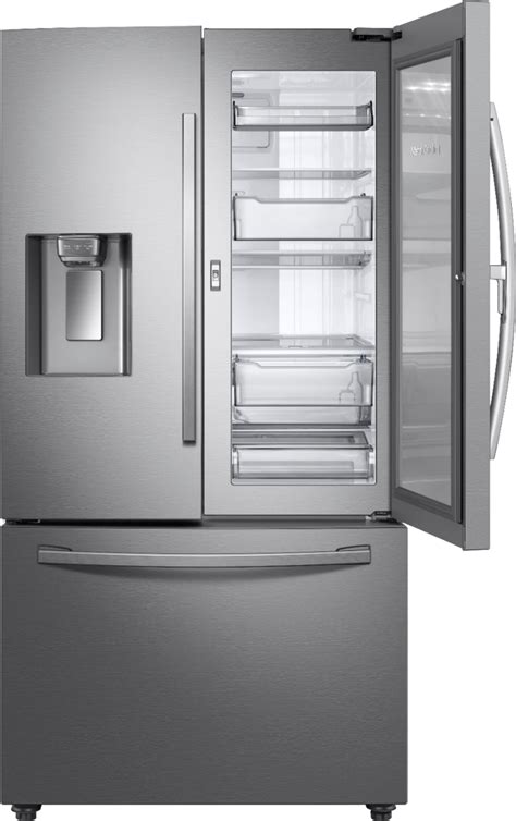 compare samsung 27 8 cu ft french door fingerprint resistant refrigerator with food showcase