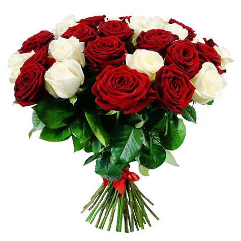 Simple Love White And Red Roses Bouquet Floralbash