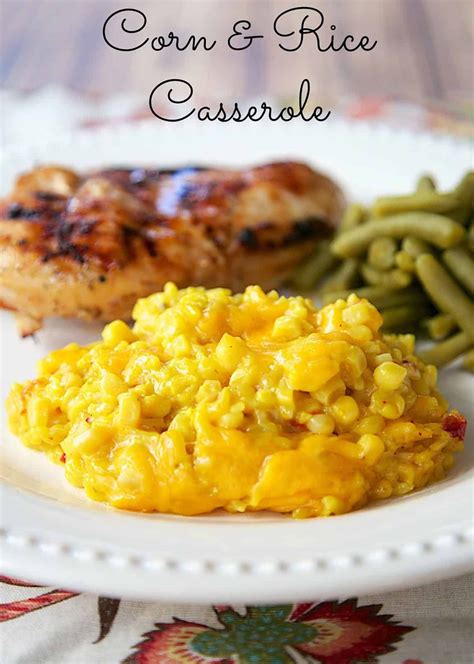 Add the water, salt, and butter and bring to a boil. Corn and Yellow Rice Casserole Recipe Corn and Rice ...