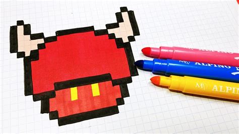 Halloween Pixel Art How To Draw Mushroom Demon Pixelart