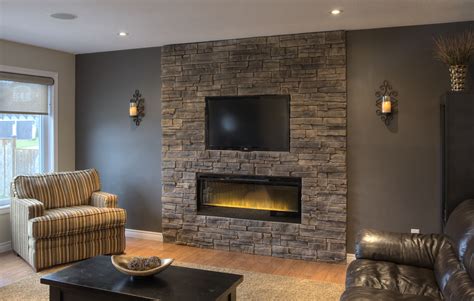 Diy Faux Stone Fusionstoneca Accent Walls In Living Room Living