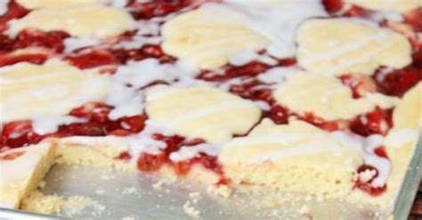 These Sheet Pan Cherry Pie Bars Are Perfect For A Crowd A Sweet Crust Topped With Cherry Pie
