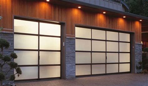 Frosted Glass And Aluminum Garage Door Hillside Drive