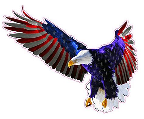 Flying American Flag Eagle Decal 6 In The United States Buy Online