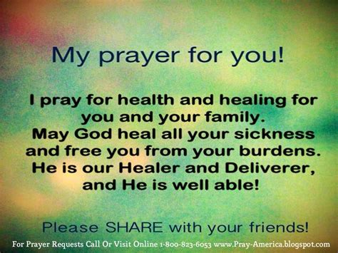 I Pray For Health And Healing Daily Prayers Healing Prayer Quotes