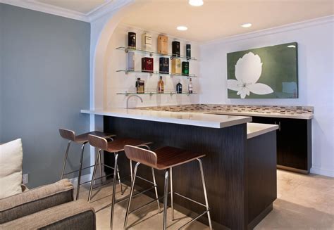 Small Home Bar Counter Artificial Stone Top Custom Design Home Bar