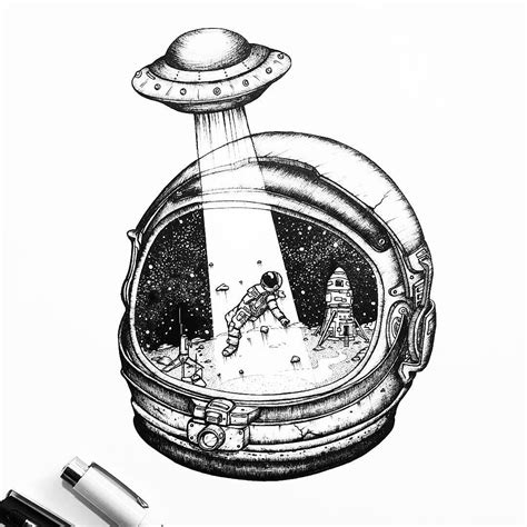 √ Astronaut Helmet Drawing Tumblr