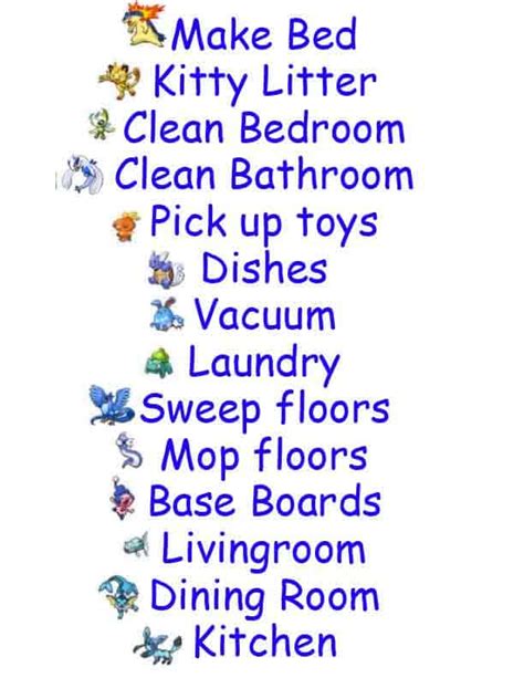 Kids Chore Chart With Printable Labels Included